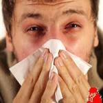 Слезятся глаза и насморк.